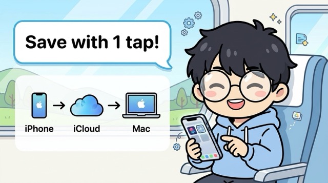 移動中に気になったもの全部Obsidianに流す：iOSショートカット×iCloud×Claude活用法
